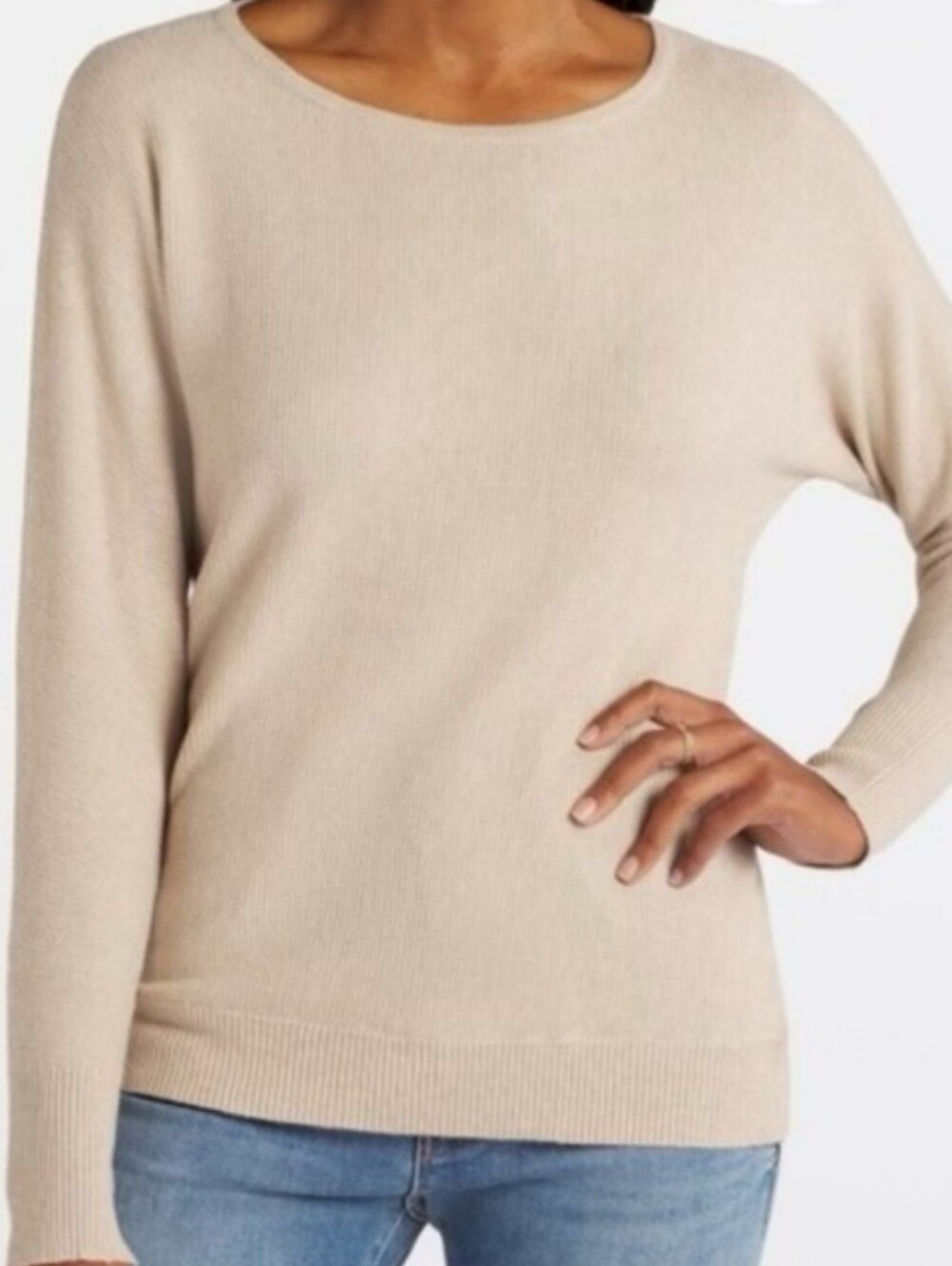 Staccato Pink Clover Leshan Thermal Pullover - Tan - L